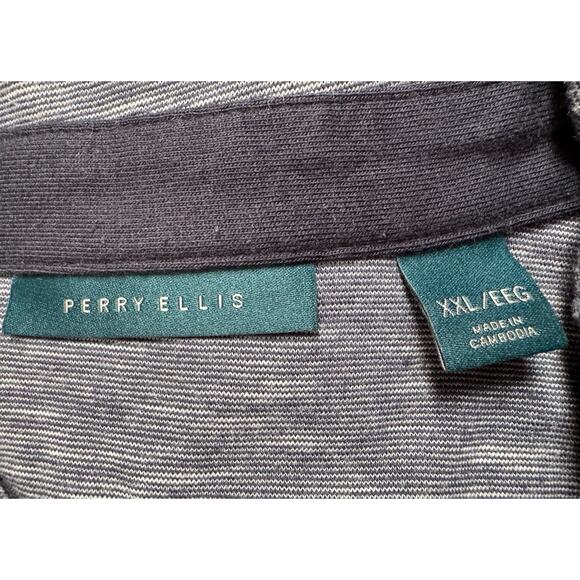 Perry Ellis Mens S/S blue Polo Shirt Mens Size X-Large 37763 B394 - Picture 3 of 7